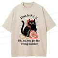 Kyoto-Lion Cat Makes A Phone Call Washed T-Shirt