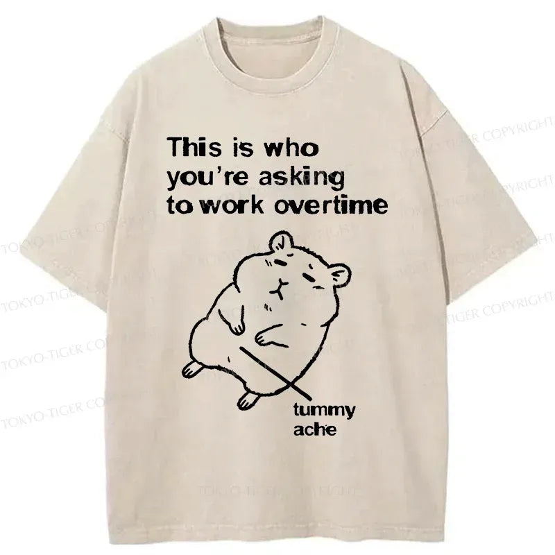 Kyoto-Lion Overworked Hamster Washed T-Shirt