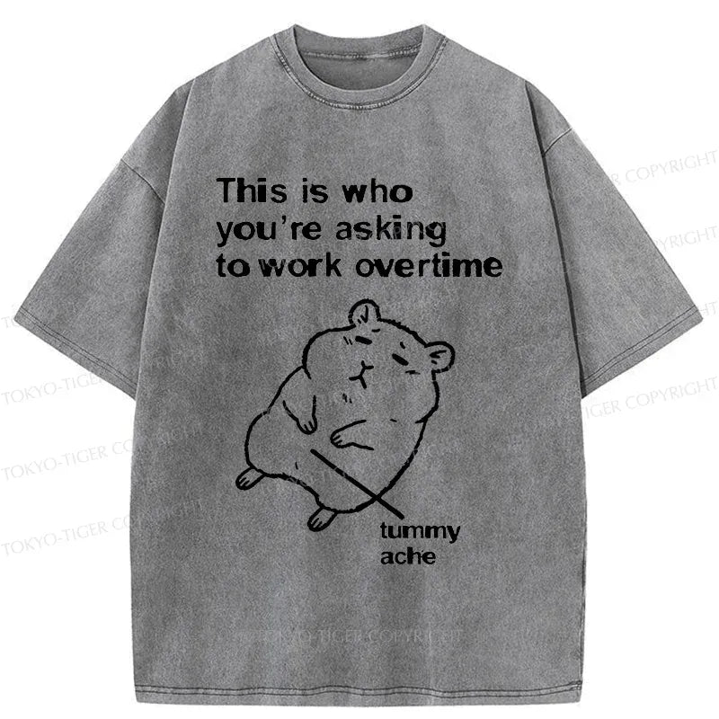 Kyoto-Lion Overworked Hamster Washed T-Shirt