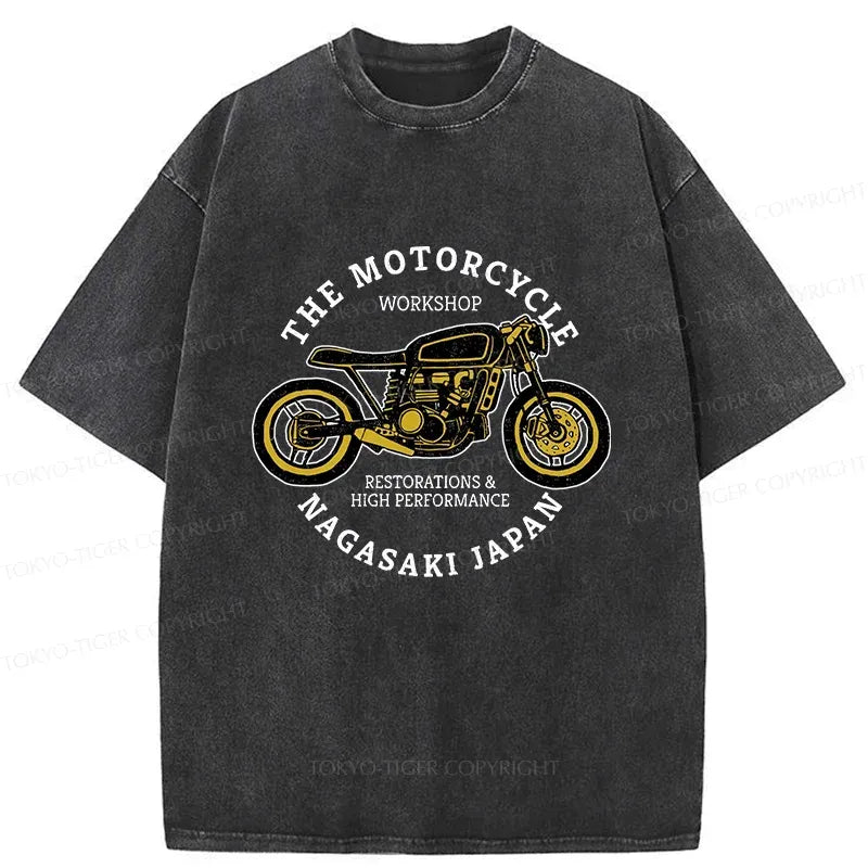 vintage japanese motorcycle washed t-shirt