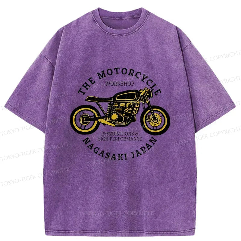 vintage japanese motorcycle washed t-shirt