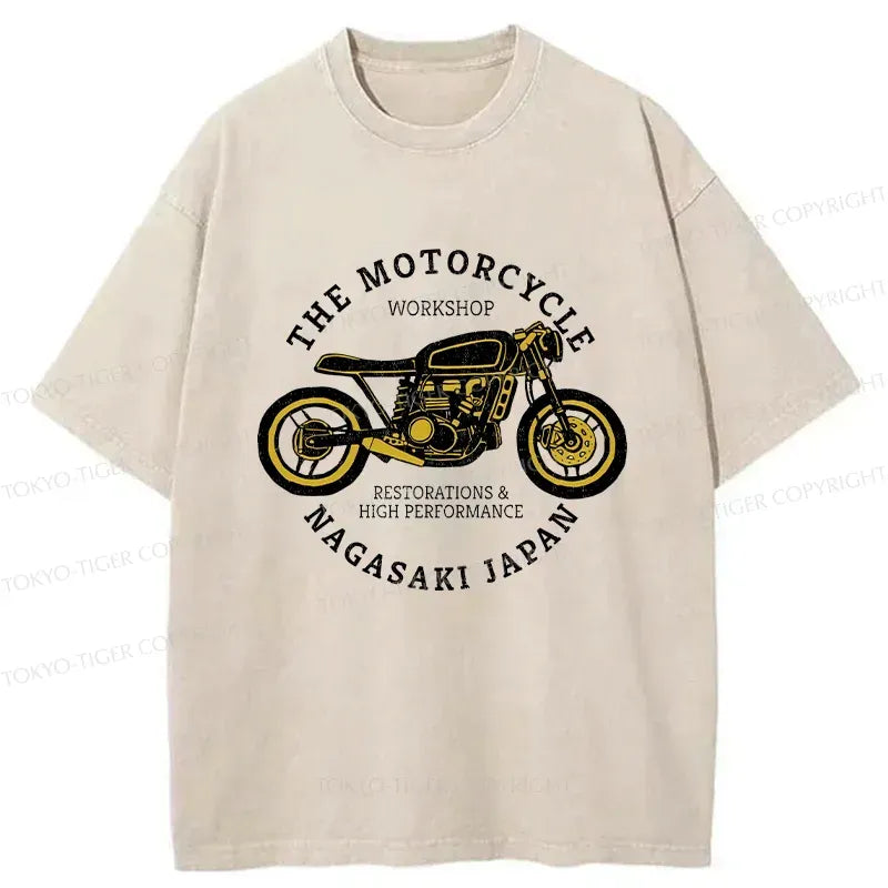 vintage japanese motorcycle washed t-shirt