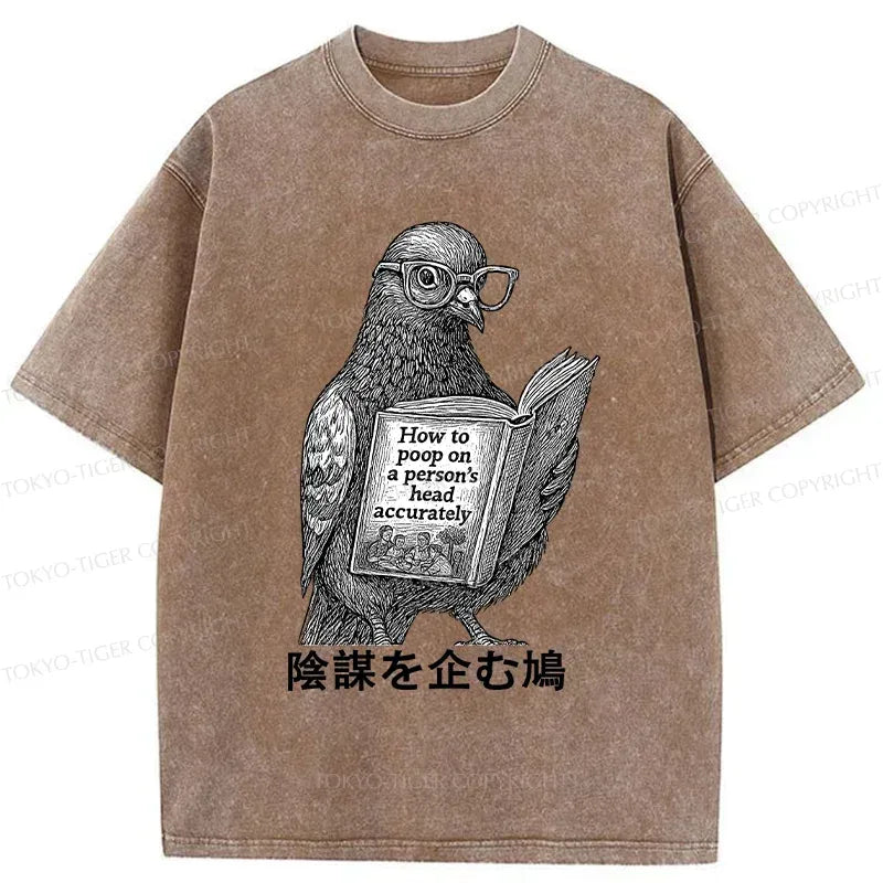 Kyoto-Lion Scheming Doves Washed T-Shirt