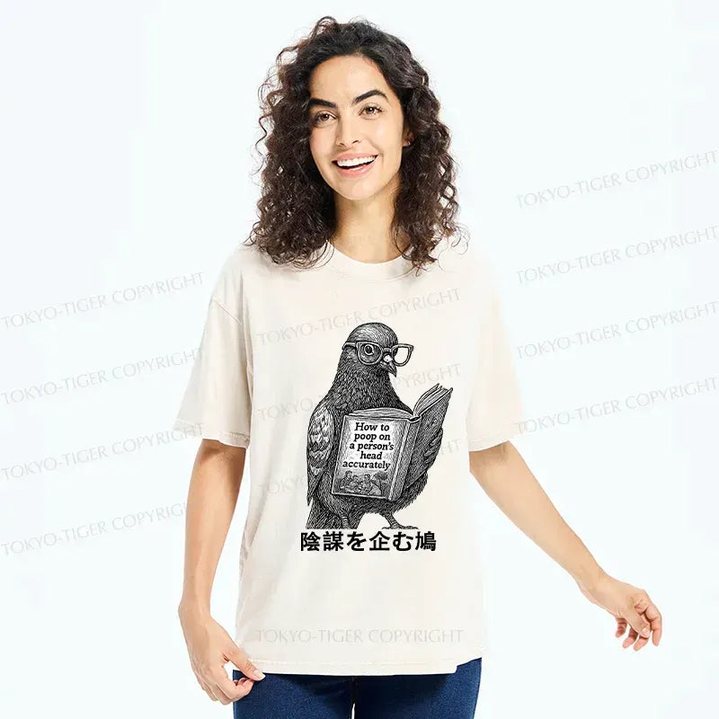 Kyoto-Lion Scheming Doves Washed T-Shirt