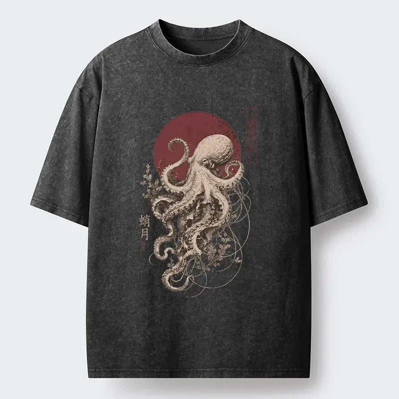 japanese octopus t-shirt for daily wear