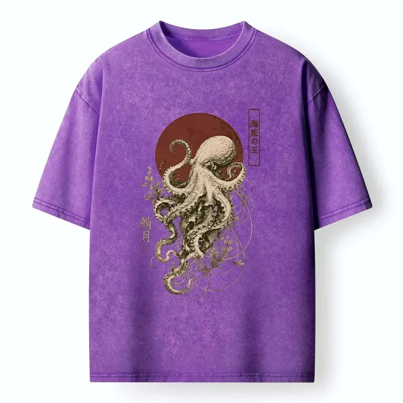 vintage washed octopus t-shirt on sale