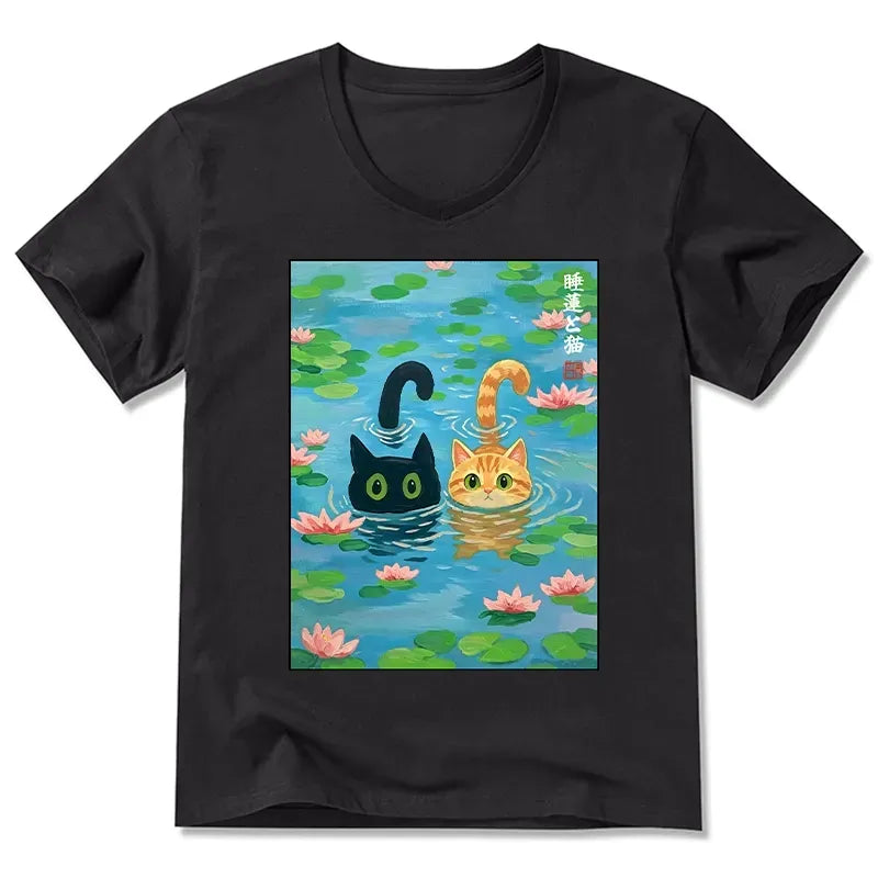 Kyoto Lion Cats Lotus Pond Limited Edition Tee