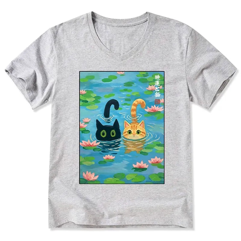 Kyoto Lion Cats Lotus Pond Limited Edition Tee