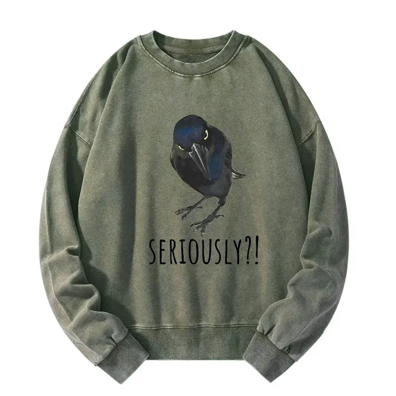 Woodblock Print Sweatshirt for Daily Wear