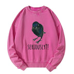 Kyoto-Lion Raven's Question Washed Sweatshirt
