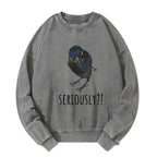 Woodblock Print Sweatshirt for Daily Wear