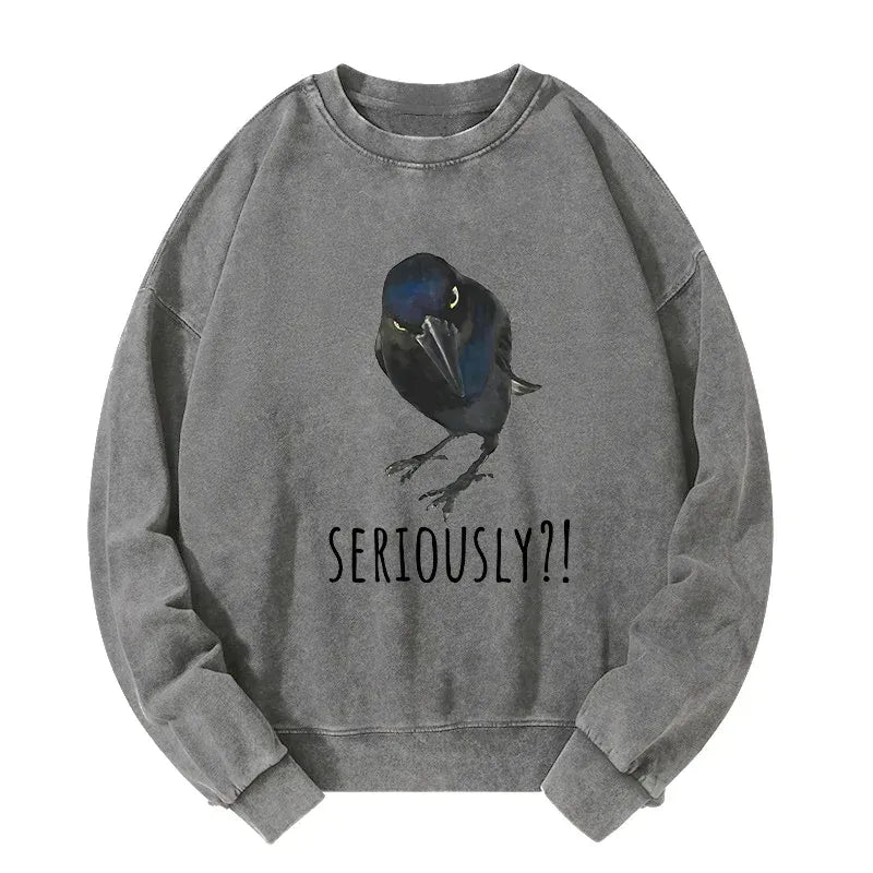 Woodblock Print Sweatshirt for Daily Wear