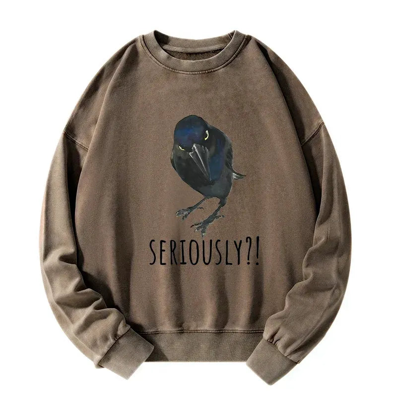 Woodblock Print Sweatshirt for Daily Wear