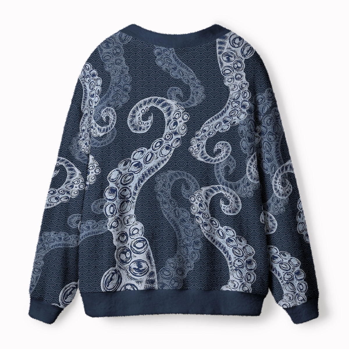 Kyoto-Lion Octopus Tentacles Japanese Ugly Cardigan Sweater
