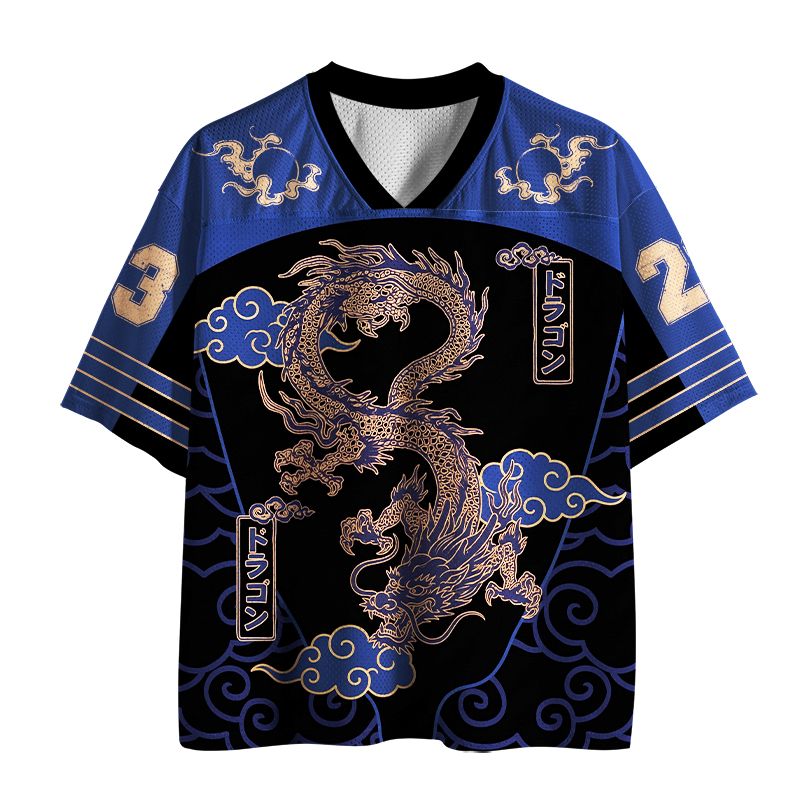 Kyoto-Lion Oriental Cloud Dragon Mesh Jersey