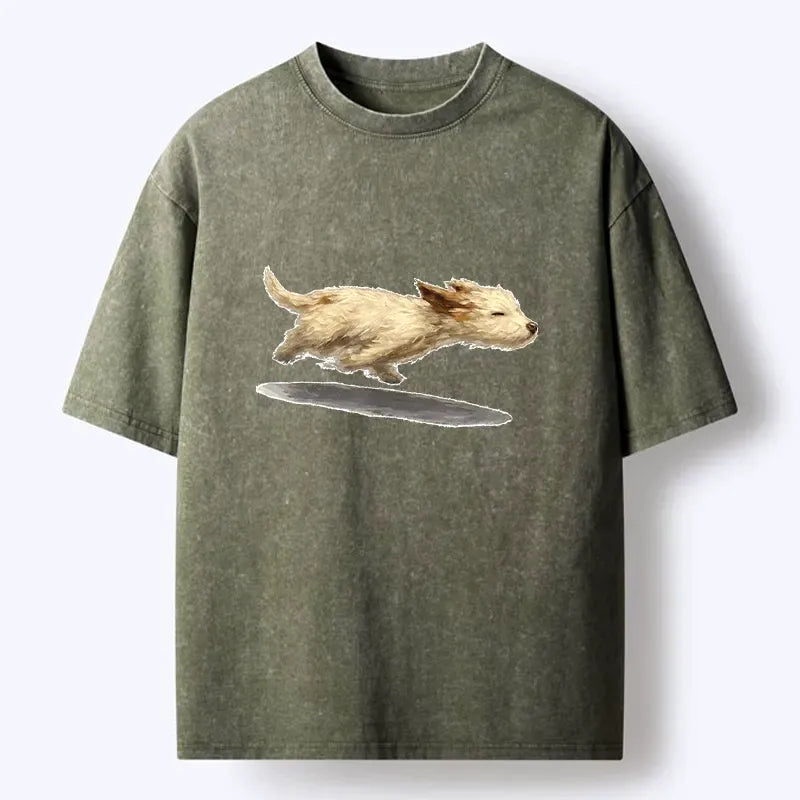 Washed unisex t-shirt for summer travel