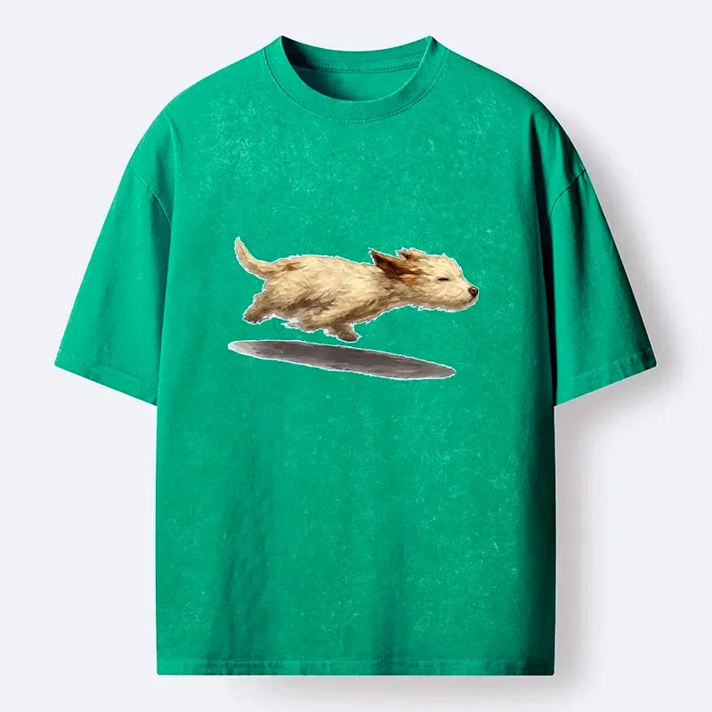 Washed unisex t-shirt for summer travel