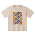 Japanese geometric flower kids t-shirt