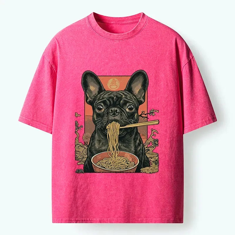 Japanese Art Washed Tee for Summer Vacation