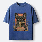 Japanese Art Washed Tee for Summer Vacation