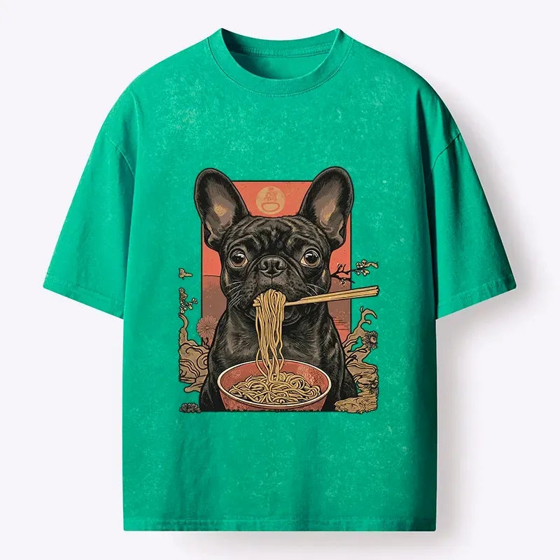 Japanese Art Washed Tee for Summer Vacation