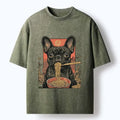 Vintage Dog Ramen T-Shirt for Daily Wear