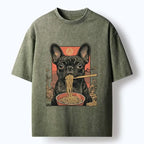 Vintage Dog Ramen T-Shirt for Daily Wear