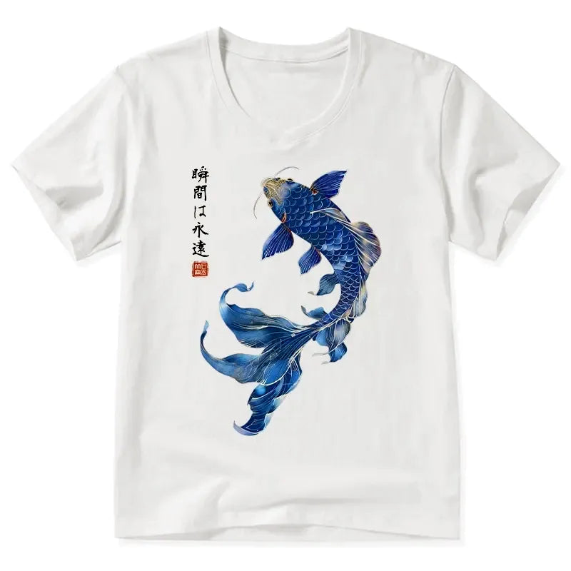 Japanese Koi Fish V-Neck T-Shirt