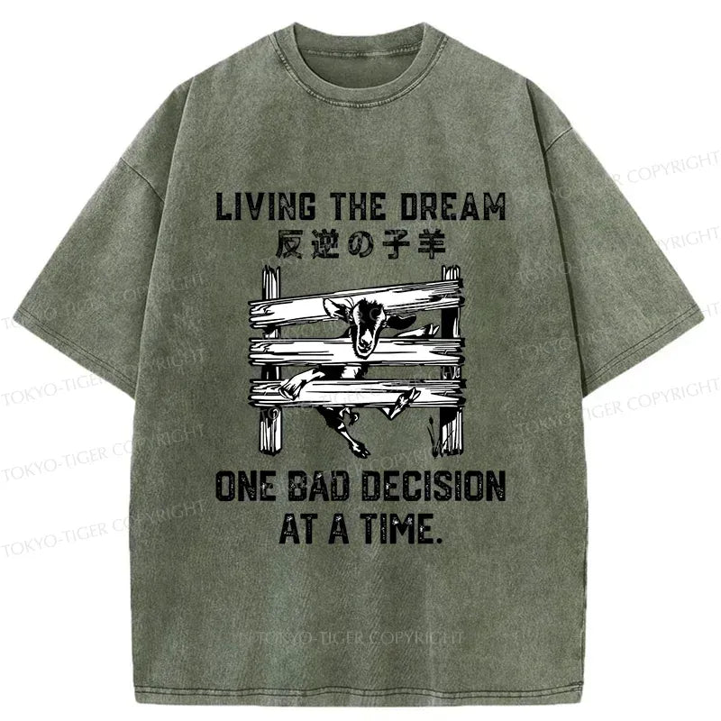 Kyoto-Lion Stuck Lamb Washed T-Shirt