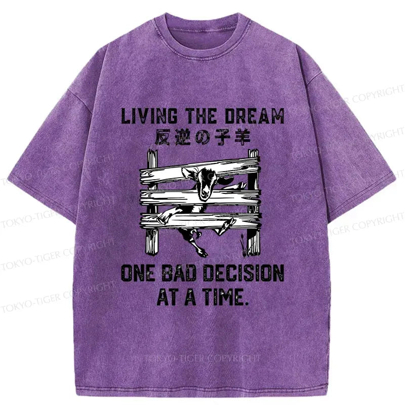Kyoto-Lion Stuck Lamb Washed T-Shirt