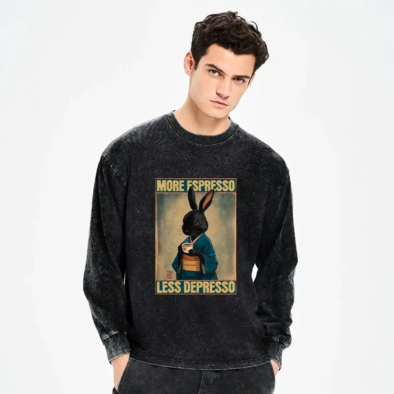 Funny Espresso Rabbit Tee for Gift