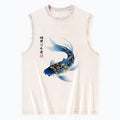 Kyoto-Lion Elegant Koi Fish Watercolor Art Washed Tank