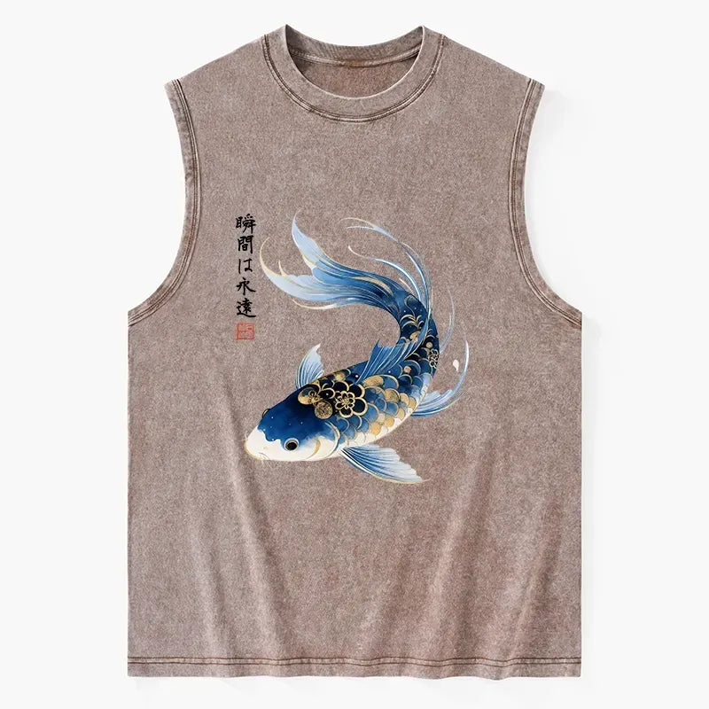 Elegant Koi Fish Art Tank Gift for Her