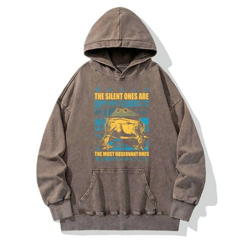 Kyoto-Lion Silent Frog Japanese Washed Hoodie