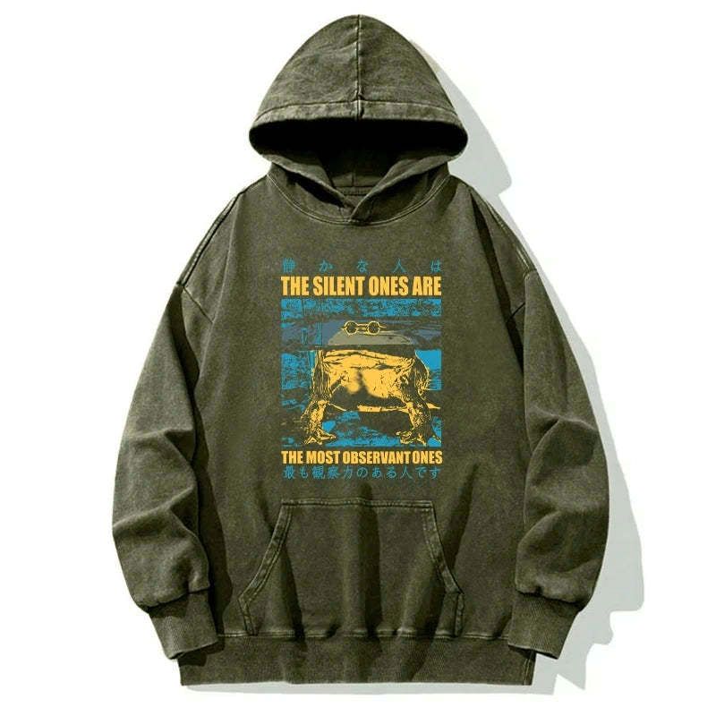 silent frog washed hoodie best seller