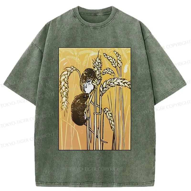 Japanese Washed T-Shirt for Daily Wear