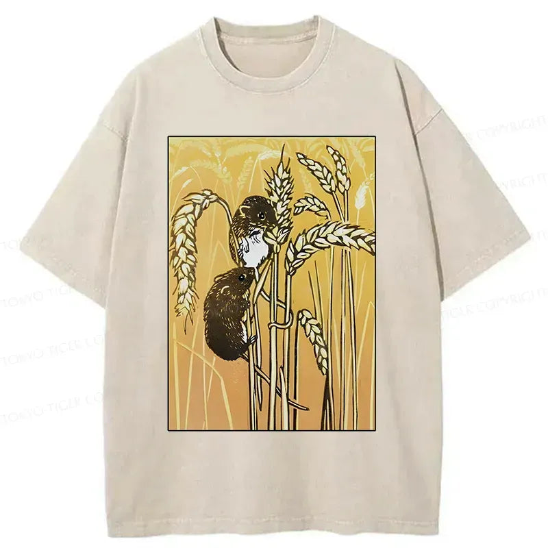 Japanese Washed T-Shirt for Daily Wear