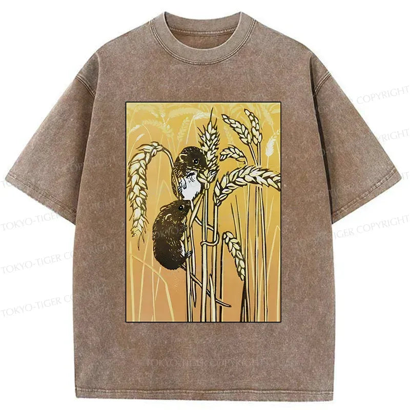 Kyoto Lion Rats Steal Rice T-Shirt for Streetwear