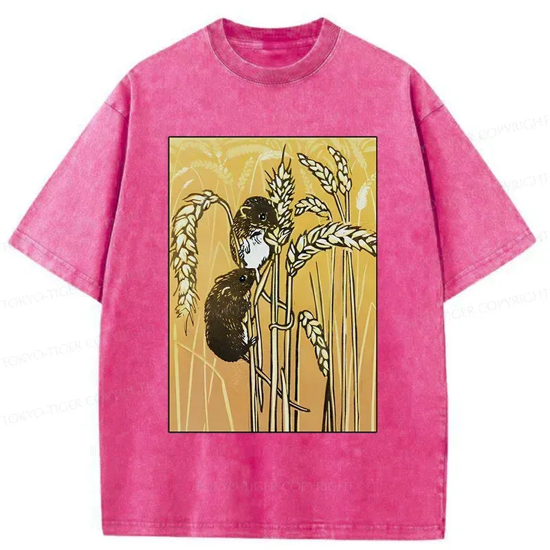 Kyoto Lion Rats Steal Rice T-Shirt for Streetwear