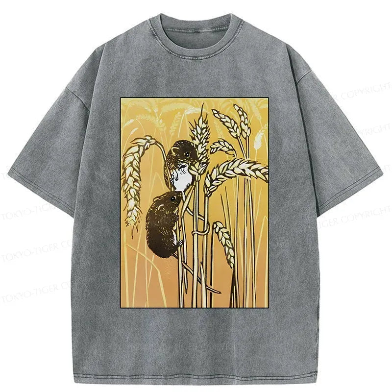Kyoto Lion Rats Steal Rice T-Shirt for Streetwear