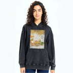 washed cat hoodie for daily wear