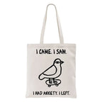 Kyoto-Lion Funny Meme Bird Just Needs A Break Tote Bag