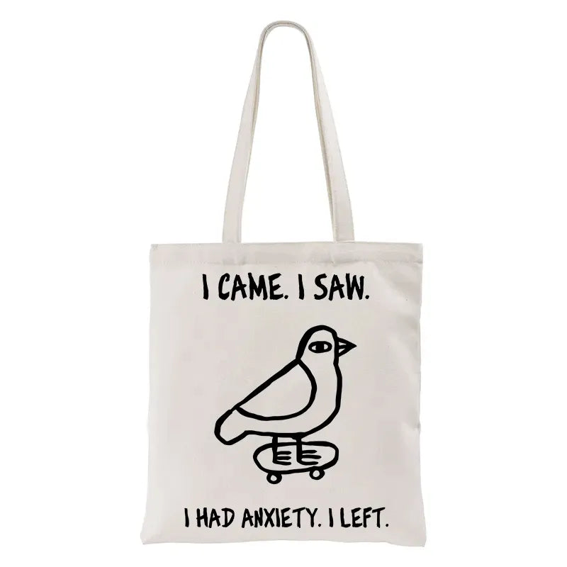 Kyoto-Lion Funny Meme Bird Just Needs A Break Tote Bag