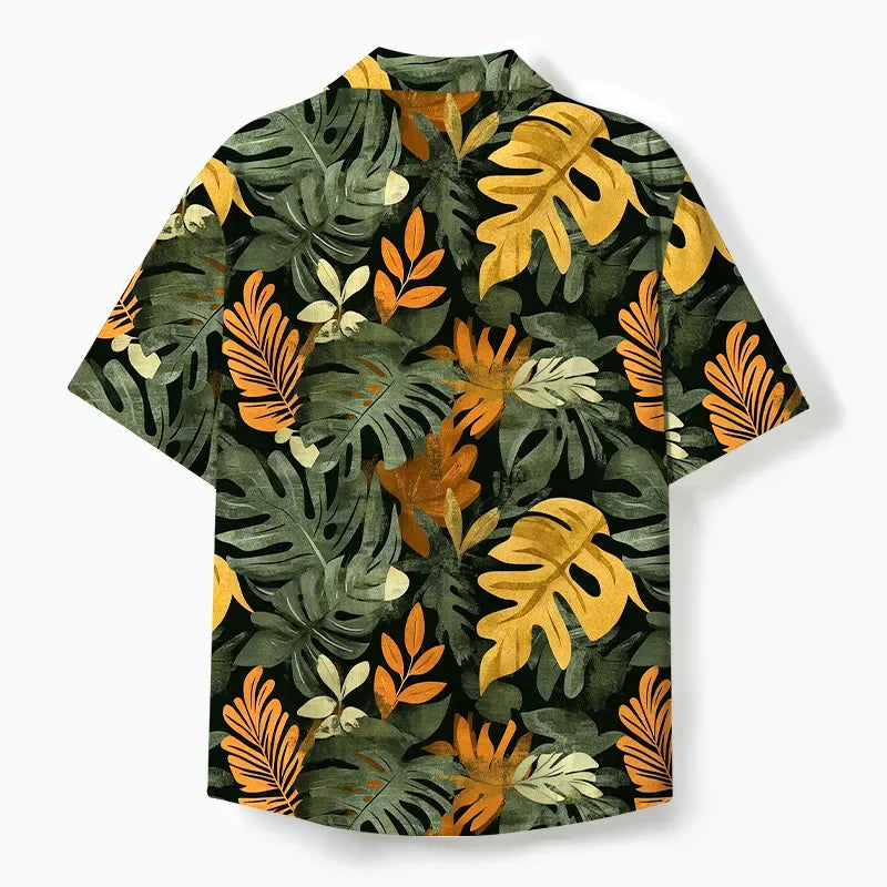 Kyoto Lion Cuban Collar Shirt for Streetwear