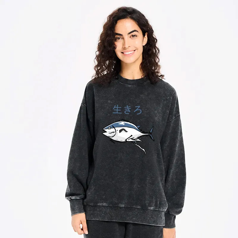 Comfortable Japanese Sweatshirt for Streetwear