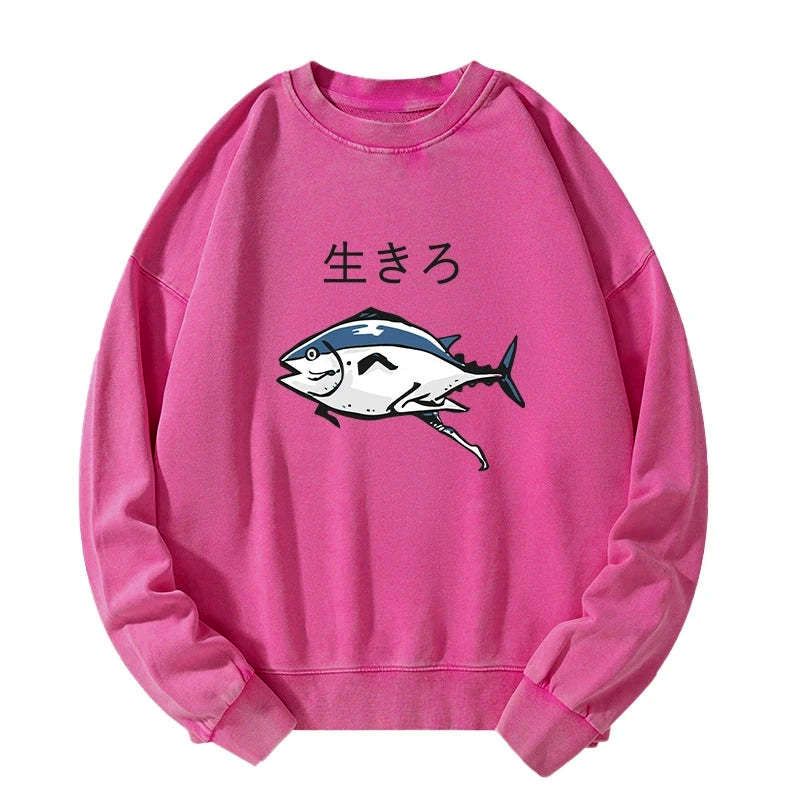 Comfortable Japanese Sweatshirt for Streetwear