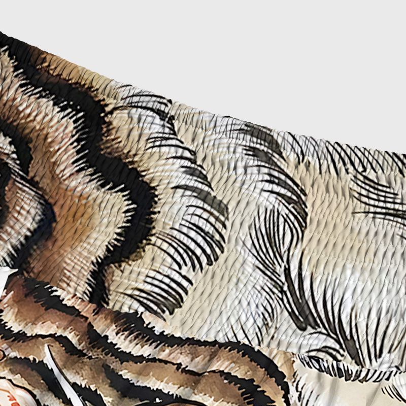 Vintage Tiger Print Maxi Skirt for Summer