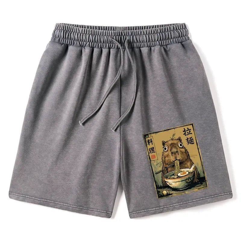 japanese washed shorts for daily wear