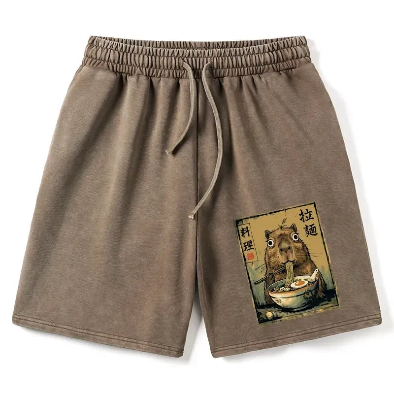 funny capybara ramen shorts gift idea
