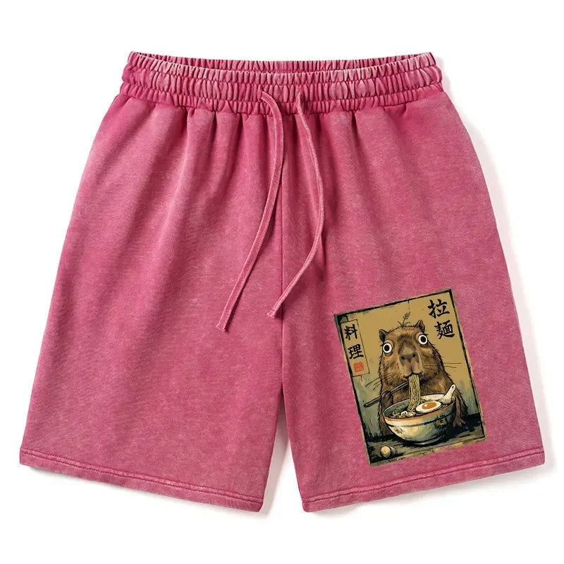 japanese washed shorts for daily wear